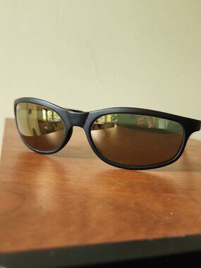 Ray-Ben Bausch & Lomb Lenses W2500 OMAS P S8 Black Sunglasses Gold Mirror Lenses
